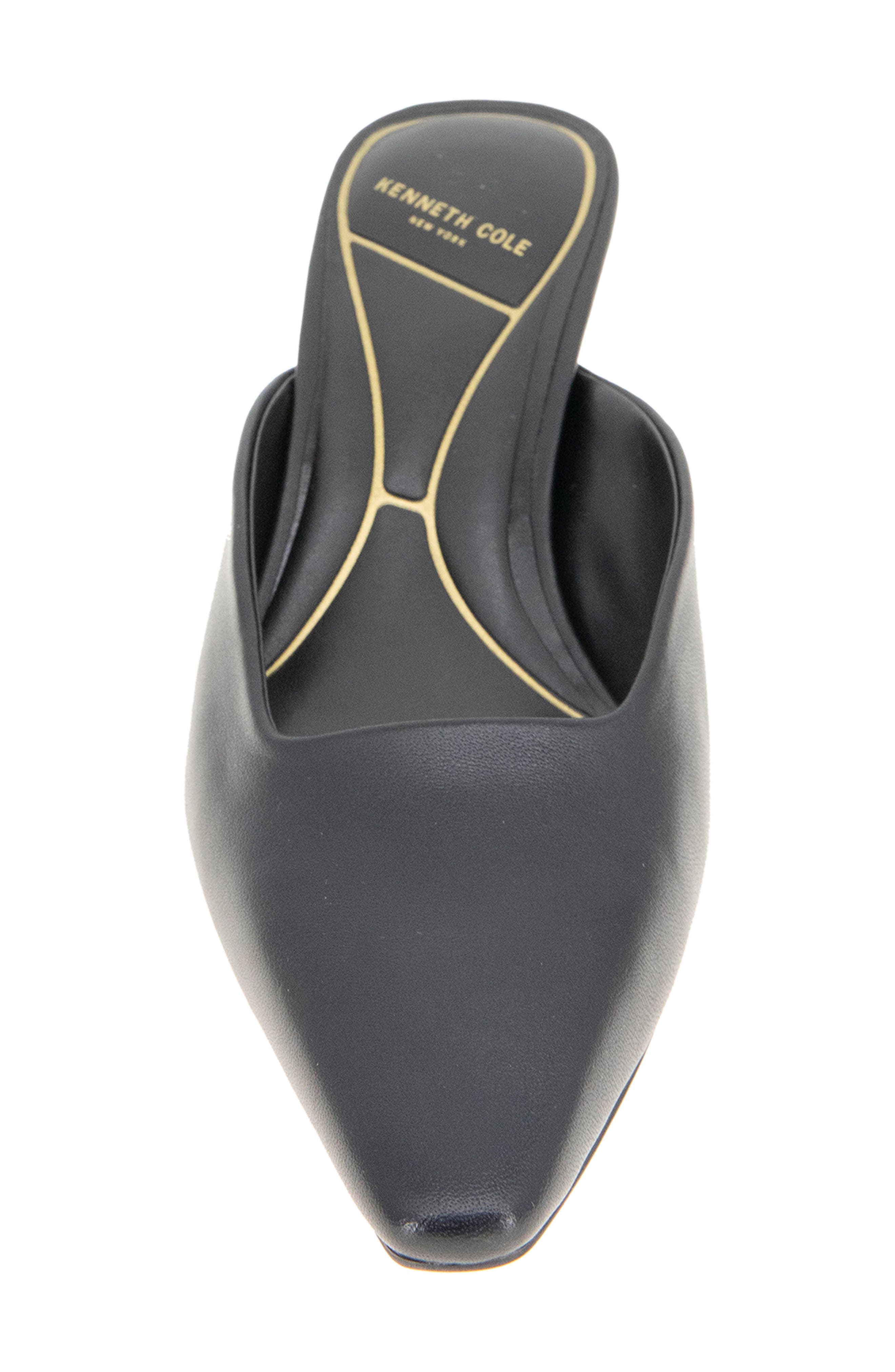 Kenneth Cole Margo Kitten Heel Mule, Alternate, color, Black Leather