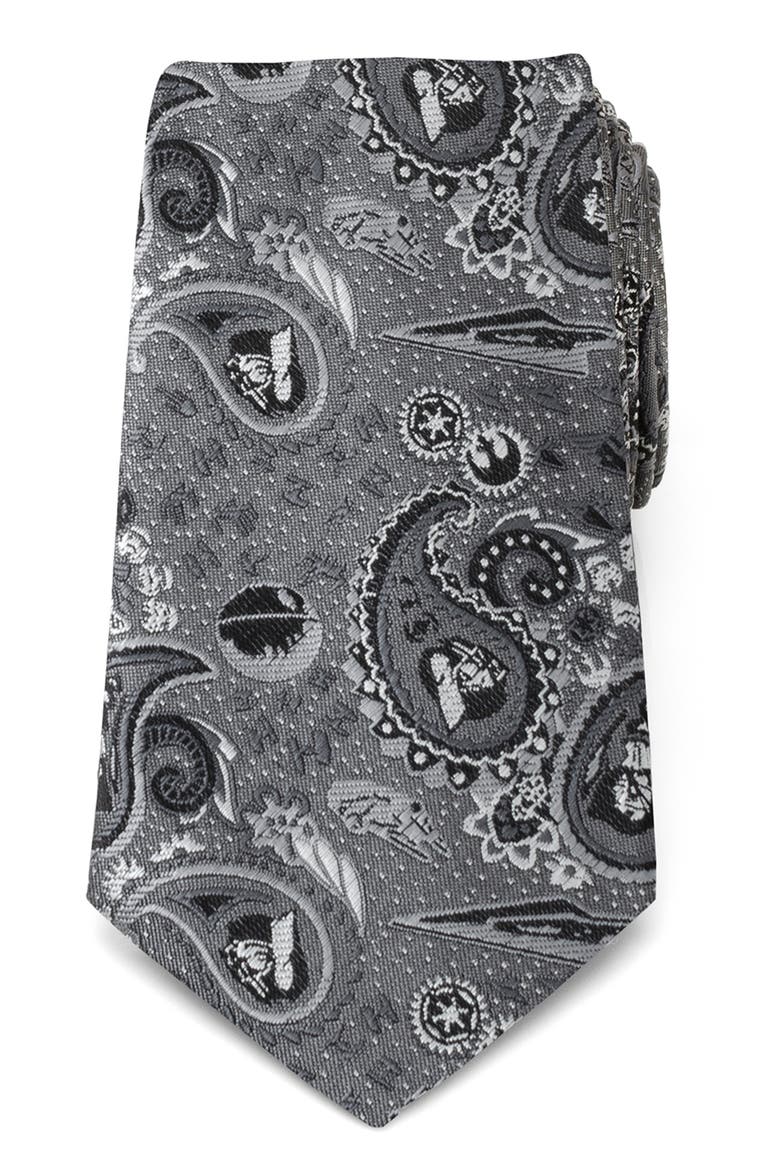 Darth Vader Paisley Tie, Main, color, GRAY