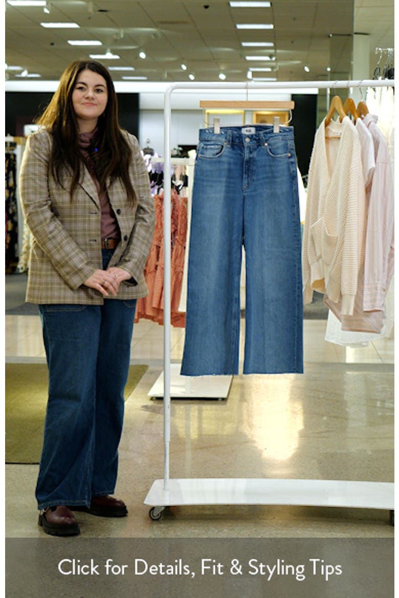 Anessa High Waist Raw Hem Ankle Wide Leg Jeans video