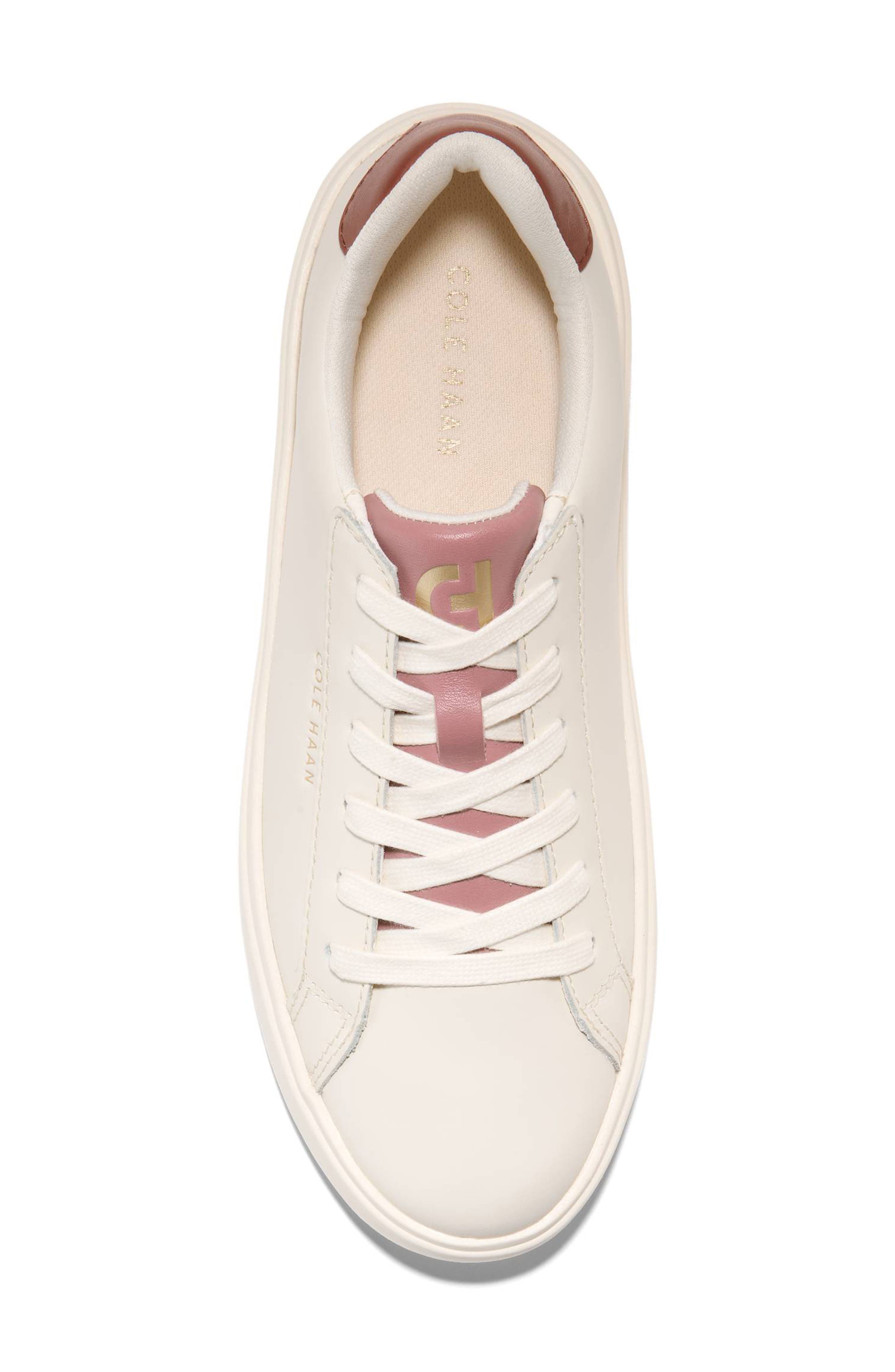 Grand Crosscourt Daily Sneaker, Alternate, color, POWDER LEATHER / MAHOGANY CROC