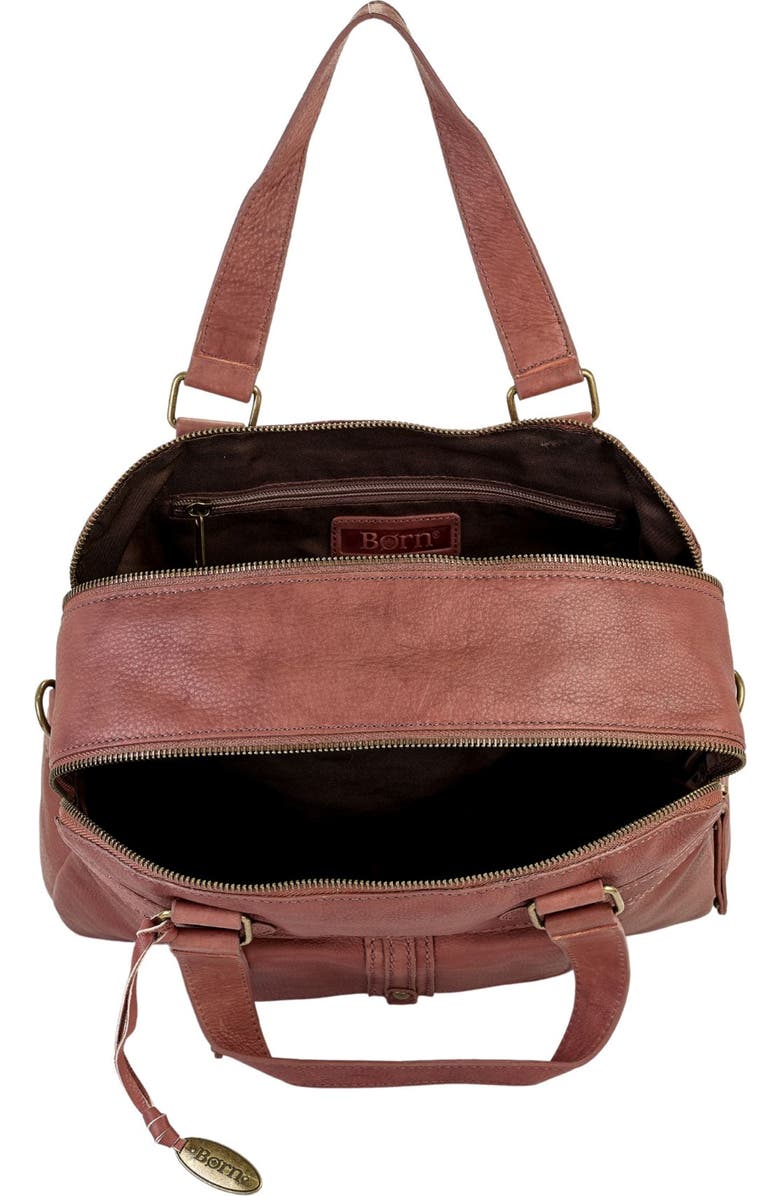 Børn Large Leather Organizer Satchel, Alternate, color, Saddle