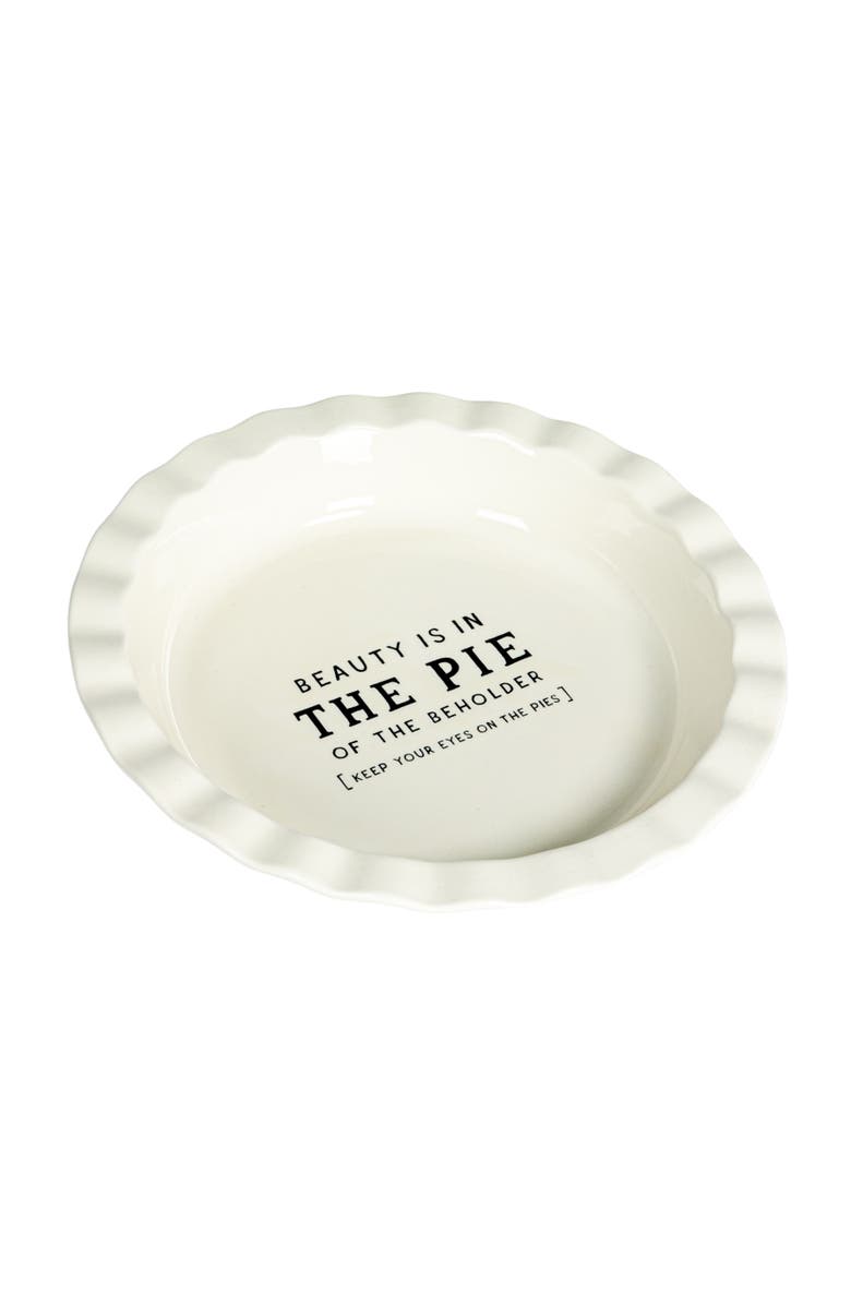 Storied Home Pie Dish, Main, color, White