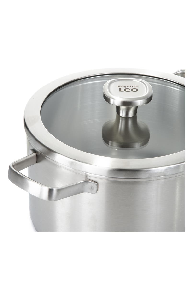 Leo Graphite 6.3-Quart Covered Stockpot, Alternate, color, GREY