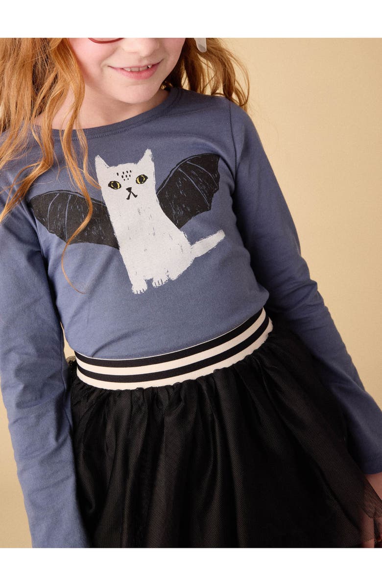 Tea Collection Tiered Tulle Skirt, Alternate, color, Jet Black