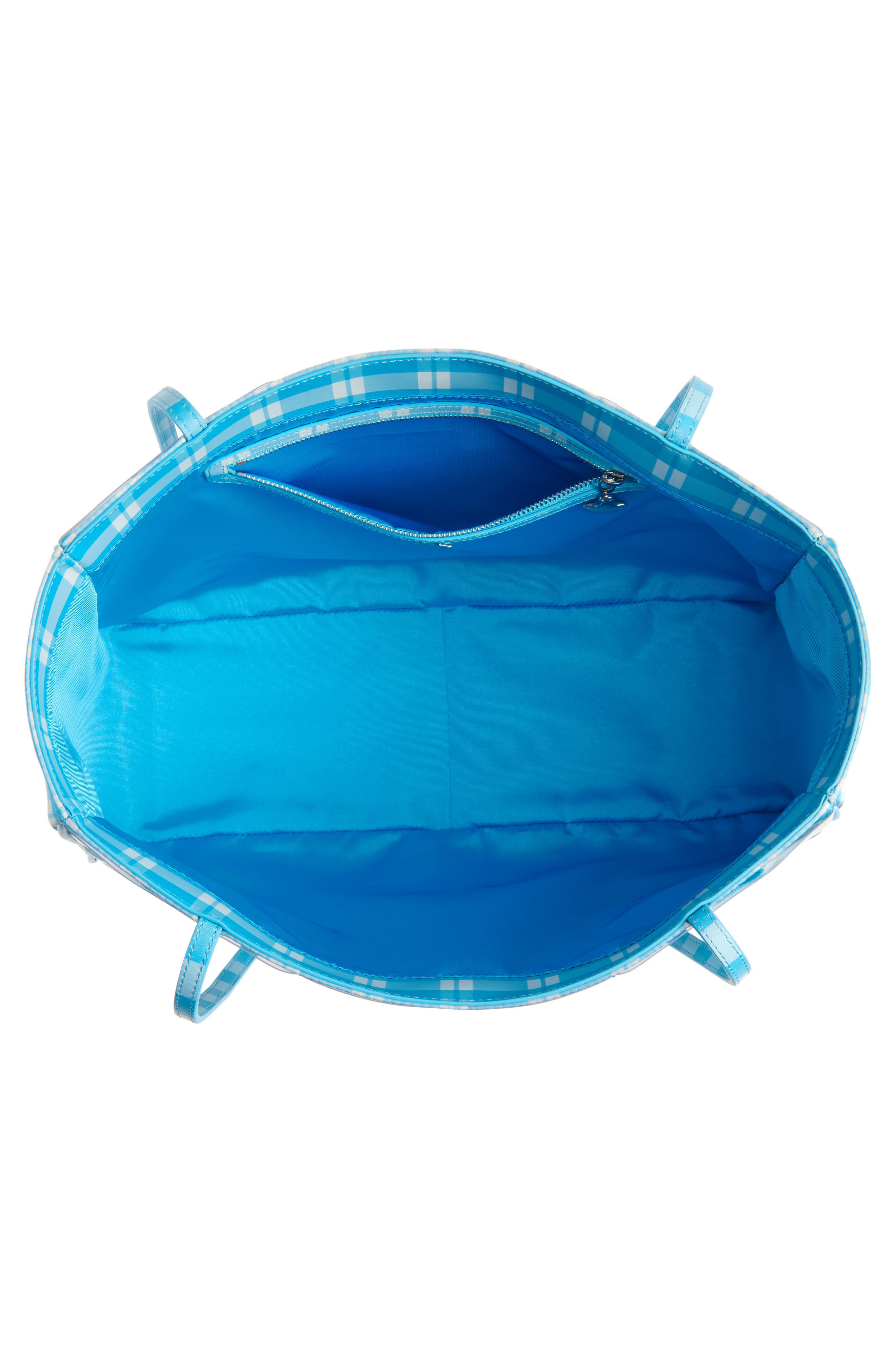 Sandy Liang Windows Check Tote, Alternate, color, Blue Multi