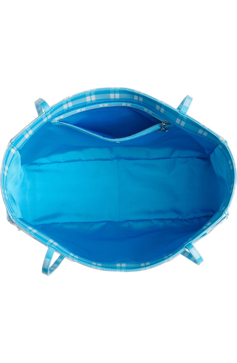 Sandy Liang Windows Check Tote, Alternate, color, Blue Multi