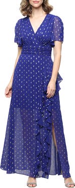 SL FASHIONS Foil Print Dress