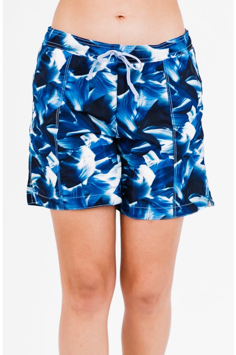 7" Board Shorts, Main, color, Navy Wave