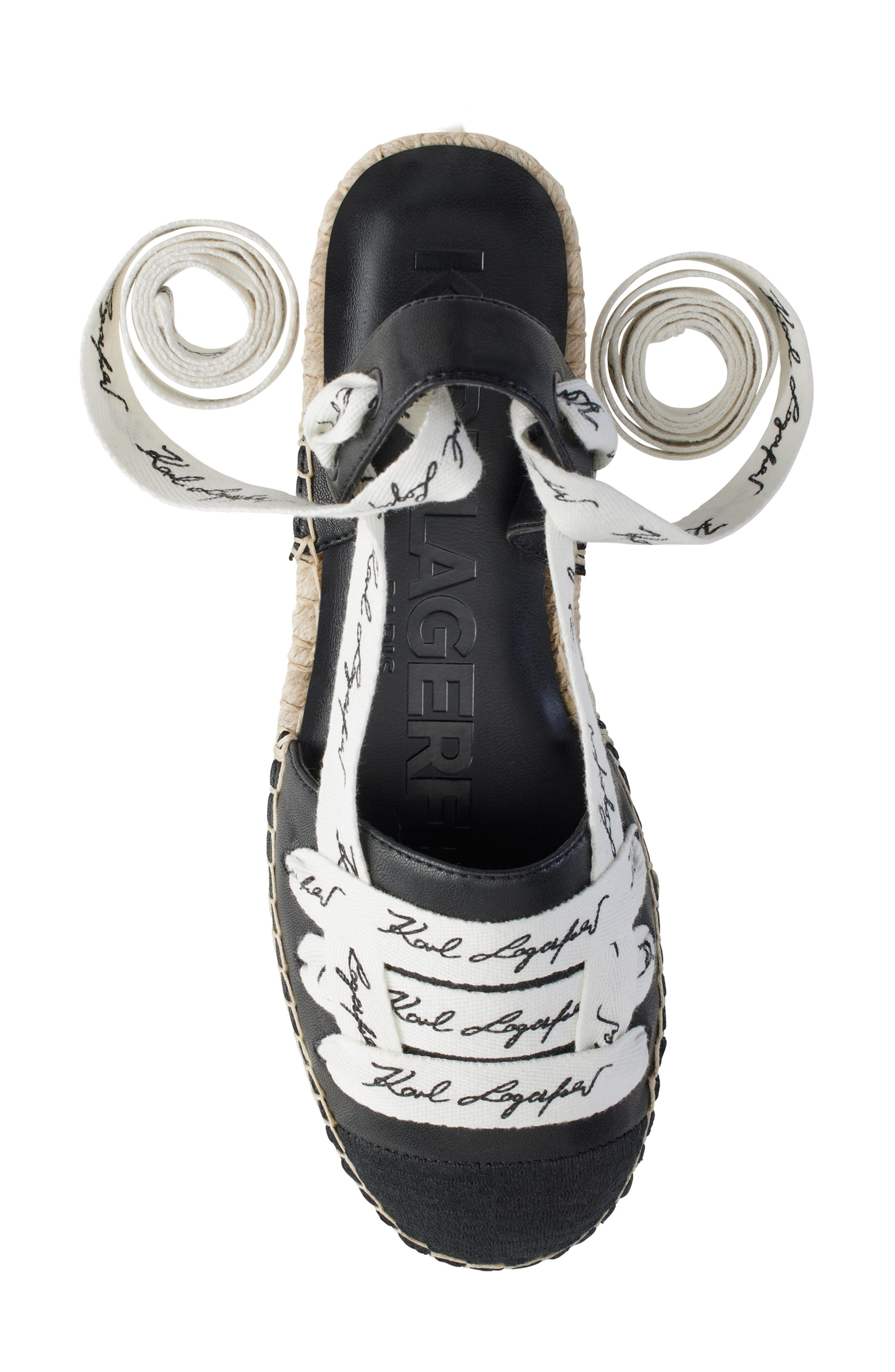 KARL LAGERFELD PARIS Mariko Ankle Strap Platform Espadrille, Alternate, color, 