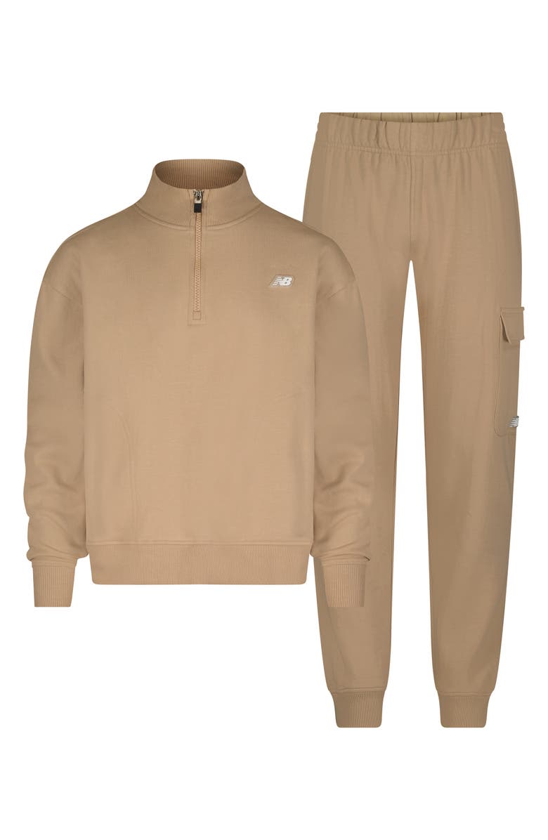 New Balance Kids' Quarter Zip Pullover & Joggers Set, Main, color, 