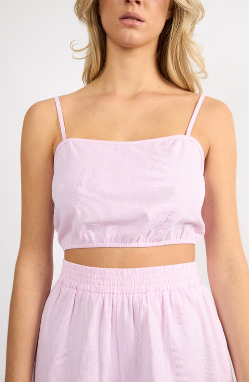 Viens Avec Moi Everyday Stripe Cotton Mini Top In Pink