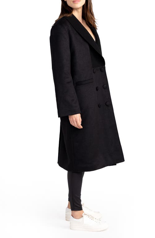 Belle & Bloom After Party Quilt Lined Wool Blend Coat In Black