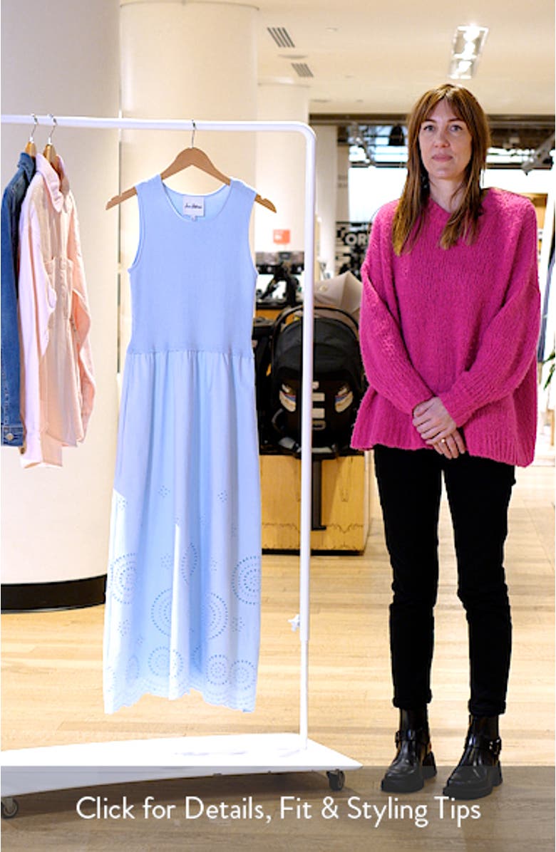 Mixed Media Eyelet Detail Maxi Dress, sales video thumbnail