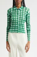 Issey Miyake Basket Print Pleated Cardigan