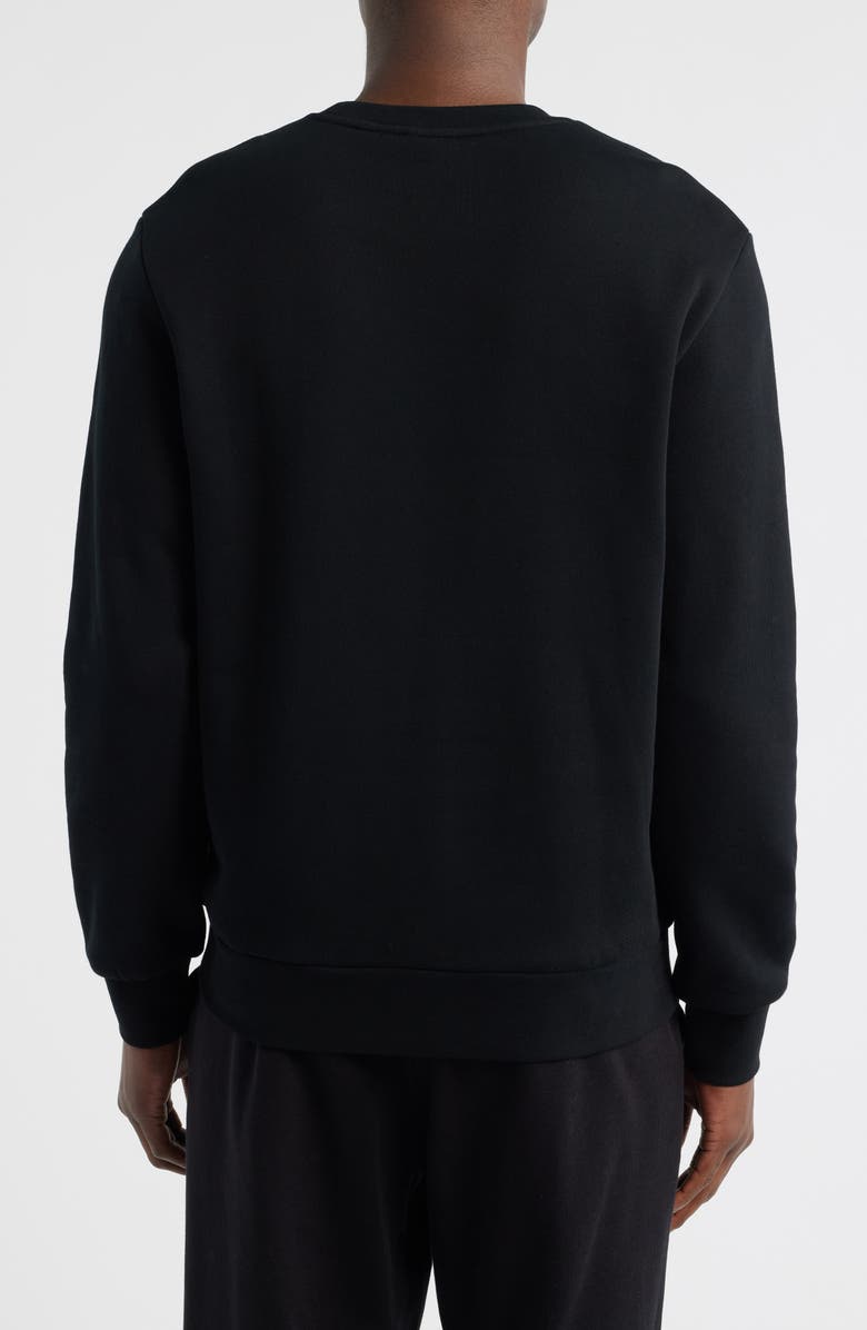 BOSS Soleri Abstract Graphic Cotton Fleece Crewneck Sweatshirt, Alternate, color, Black