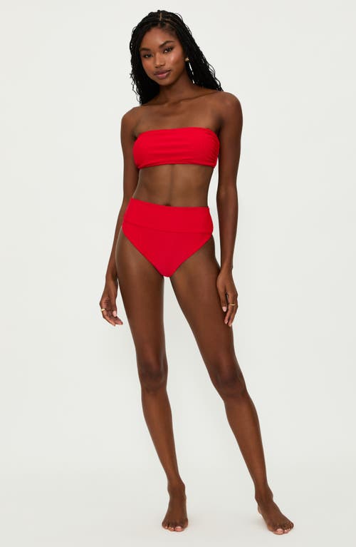 Shop Beach Riot Kelsey Bikini Top In Red