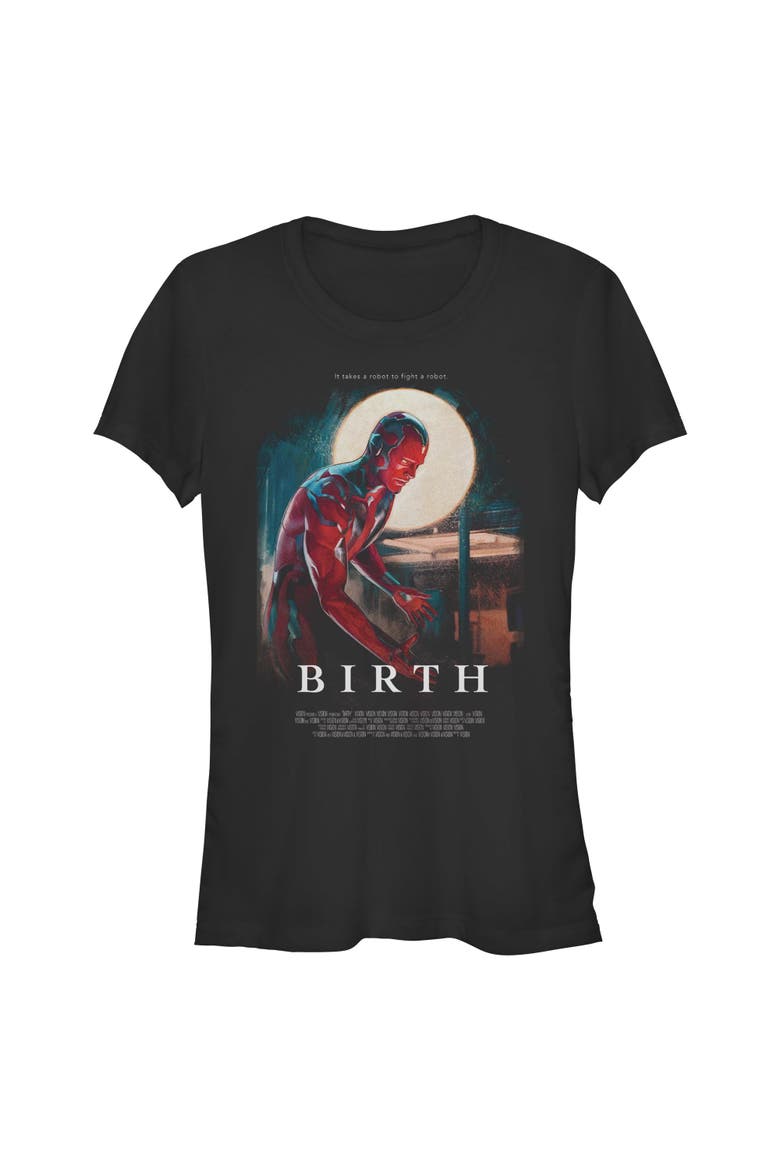 Junior's Rebirth Poster Short Sleeve T-Shirt, Main, color, Black
