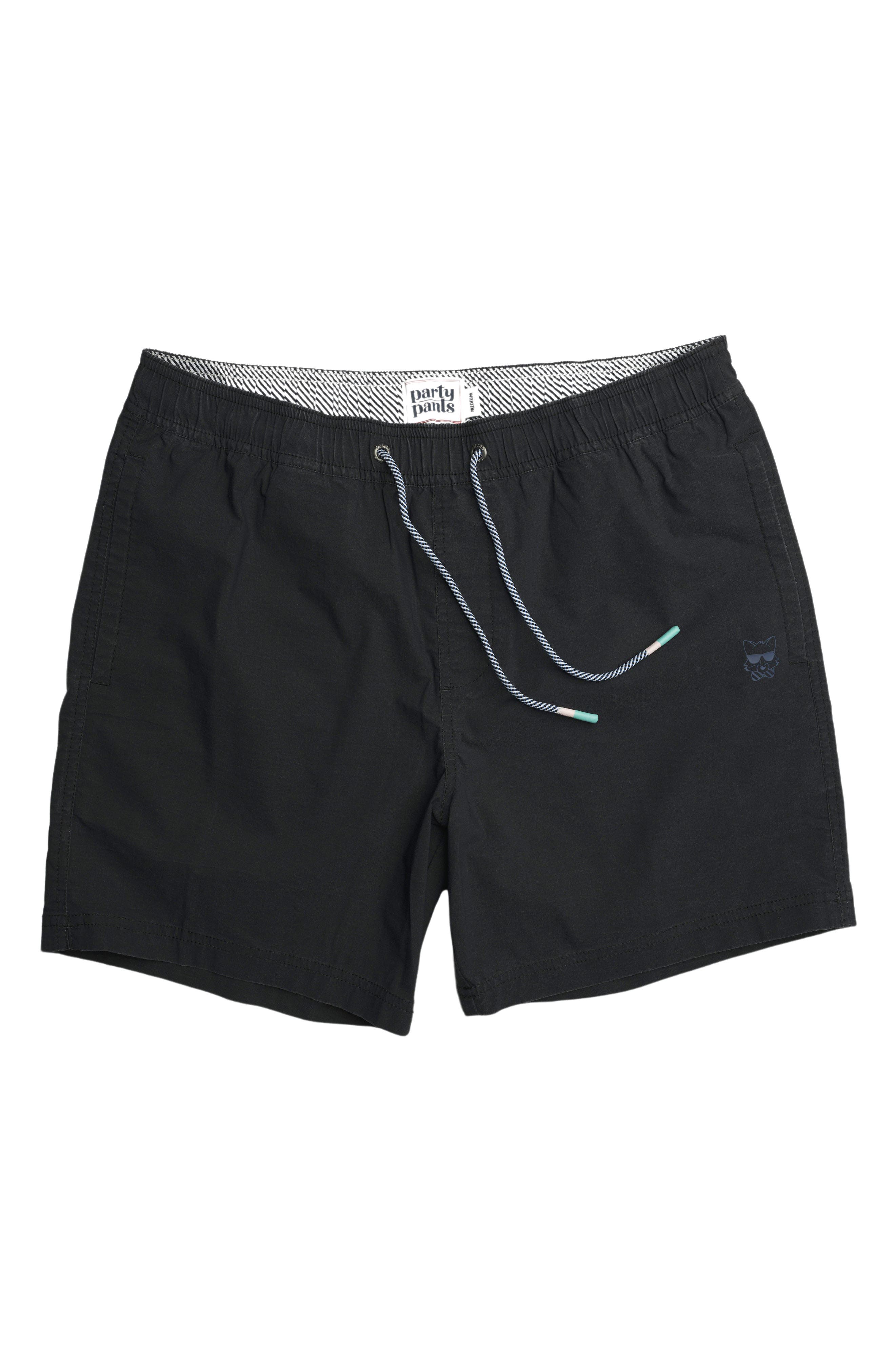 Party Pants Solid Vintage Volley Swim Shorts