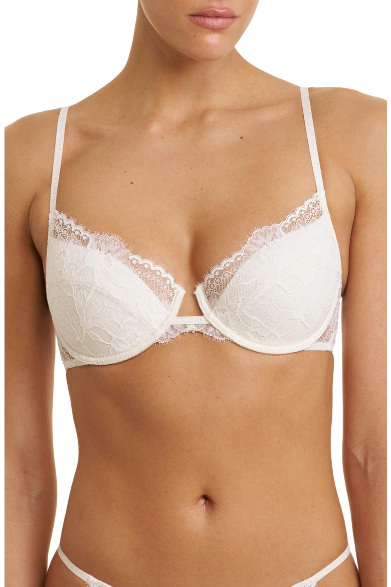 Fleur Padded Underwire Lace Demi Bra, Main, color, Frosted Pearl
