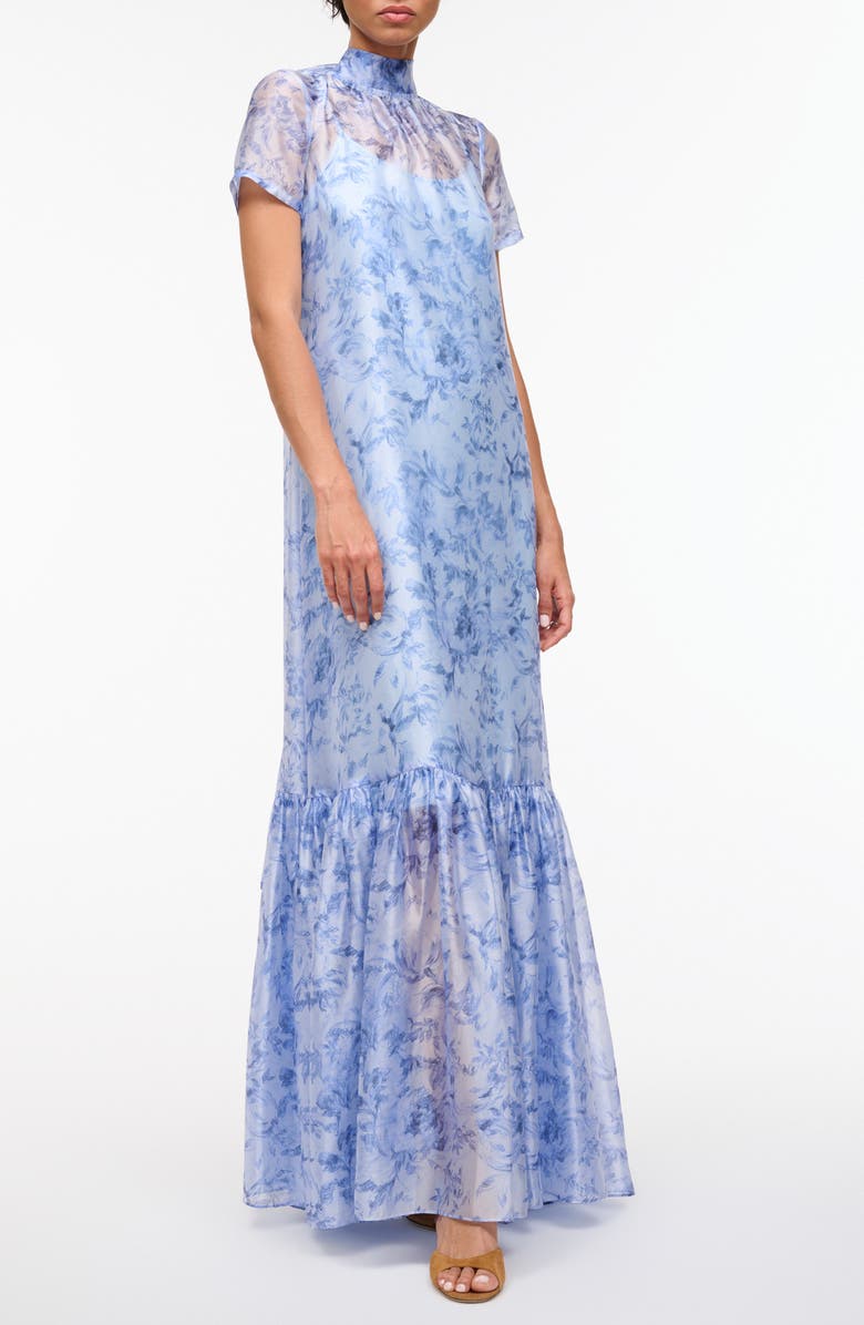 STAUD Floral Tie Back Gown, Alternate, color, 