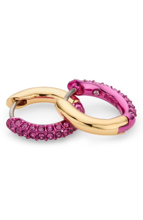 Kurt Geiger London Crystal Pavé Huggie Hoop Earrings In Gold