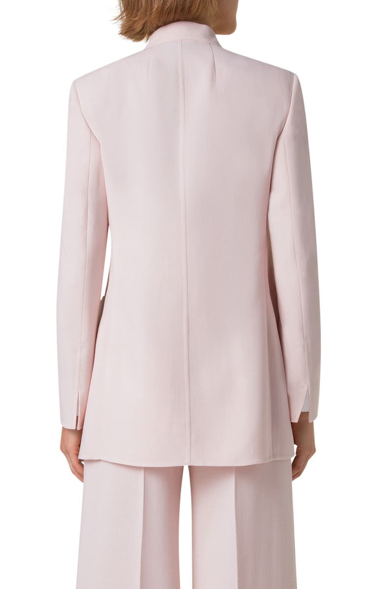 Akris Alvar Wool Blend Double Face Open Front Jacket, Alternate, color, Pale Pink