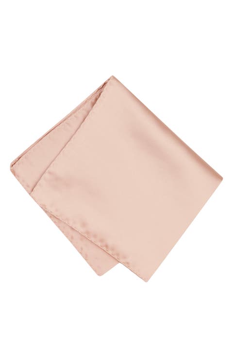 Men's Solid Satin Pocket Square