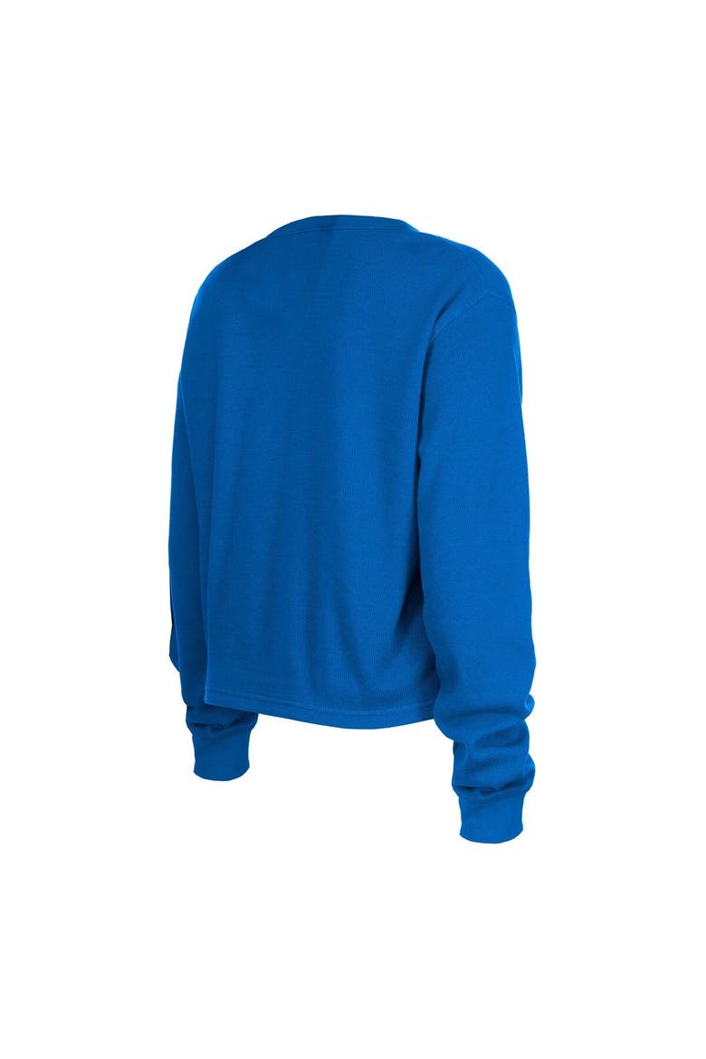 Women's New Era  Royal New York Giants Thermal Crop Long Sleeve T-Shirt, Alternate, color, Royal