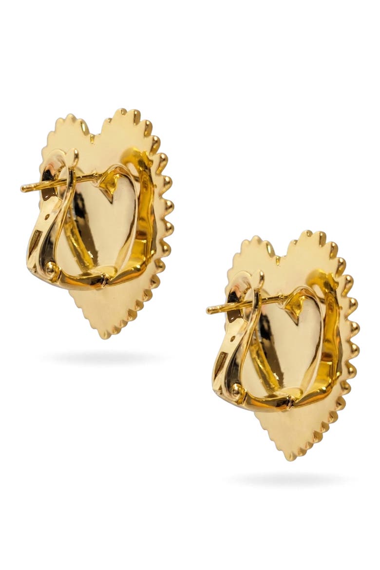Oversize Puffy Heart Statement Earrings, Alternate, color, GOLD