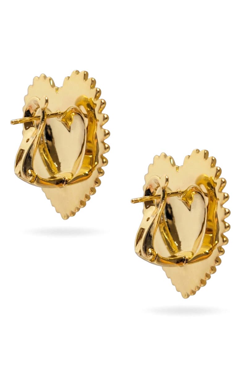 IMBER Oversize Puffy Heart Statement Earrings, Alternate, color, Gold