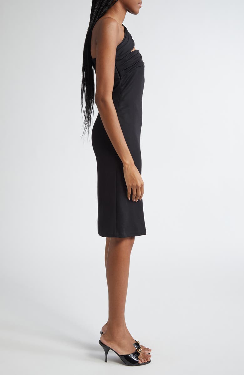 Versace Cutout One-Shoulder Cocktail Dress, Alternate, color, 