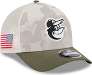 New Era Men's New Era Light Beige/Olive Baltimore Orioles 2025 Armed Forces Day 9FORTY M-Crown A-Frame Adjustable Hat