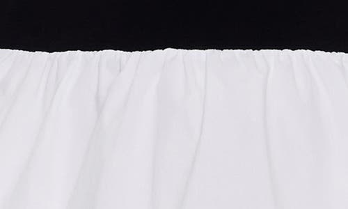 Pistola Adrienne Mixed Media Mini Dress In Noir And Le Blanc In Black