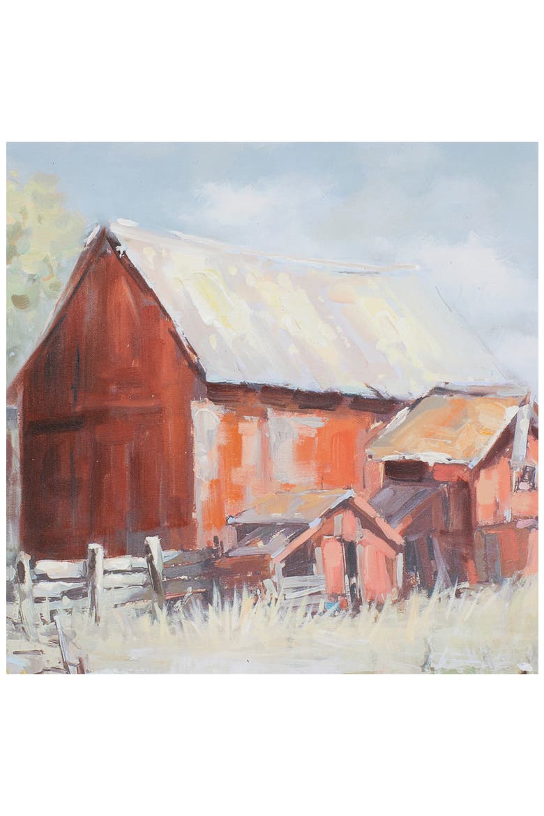 Farmhouse Canvas Framed Wall Art, Alternate, color, BLUE
