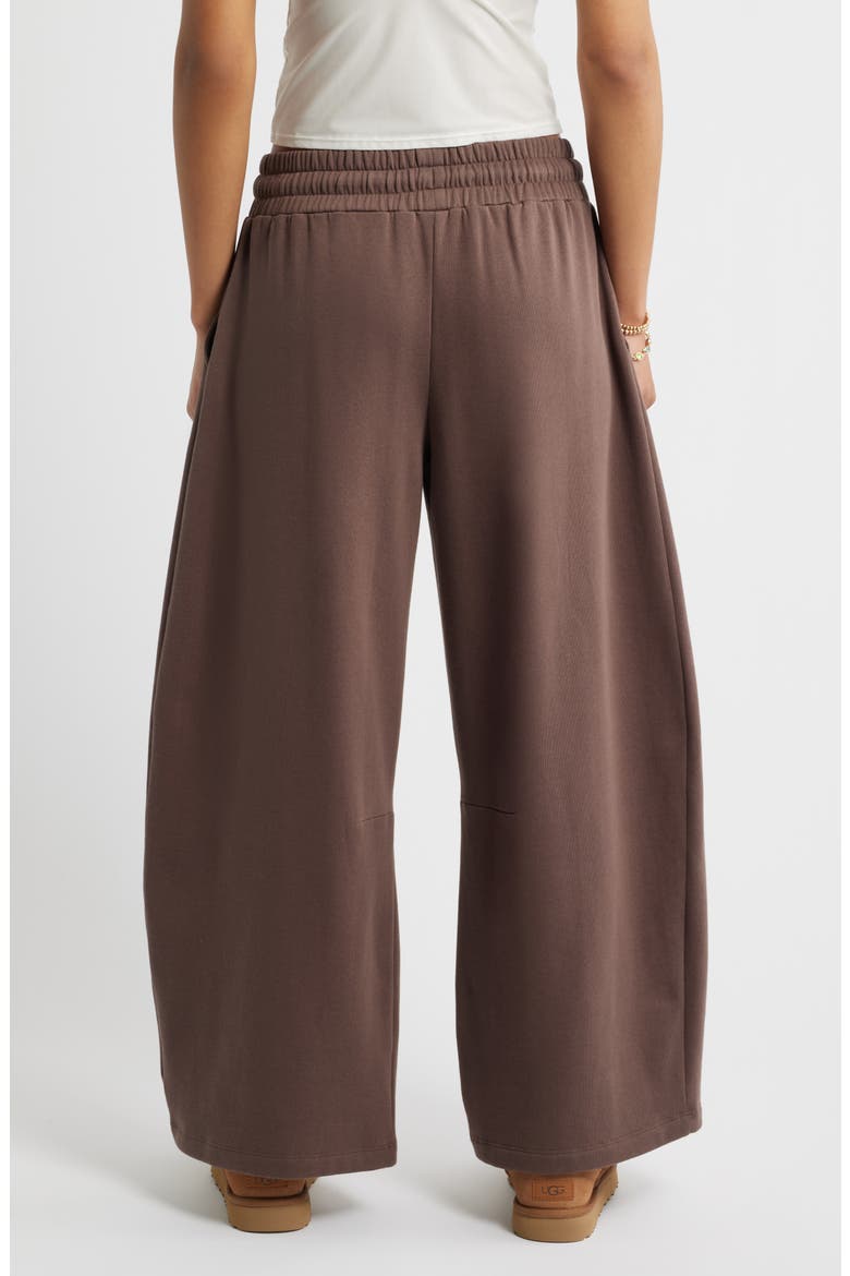 Barrel Leg Fleece Sweatpants, Alternate, color, BROWN QUARTZ