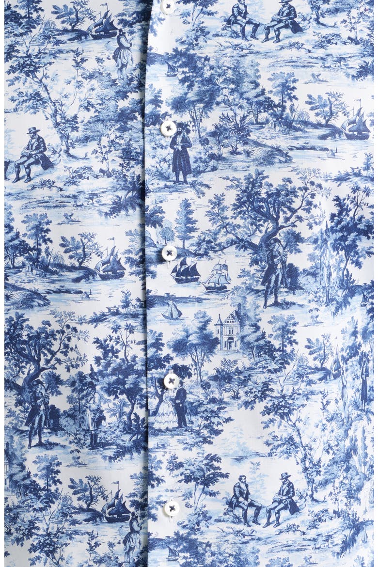 Modern Fit Toile Non-Iron Cotton Dress Shirt, Alternate, color, BLUE GREY
