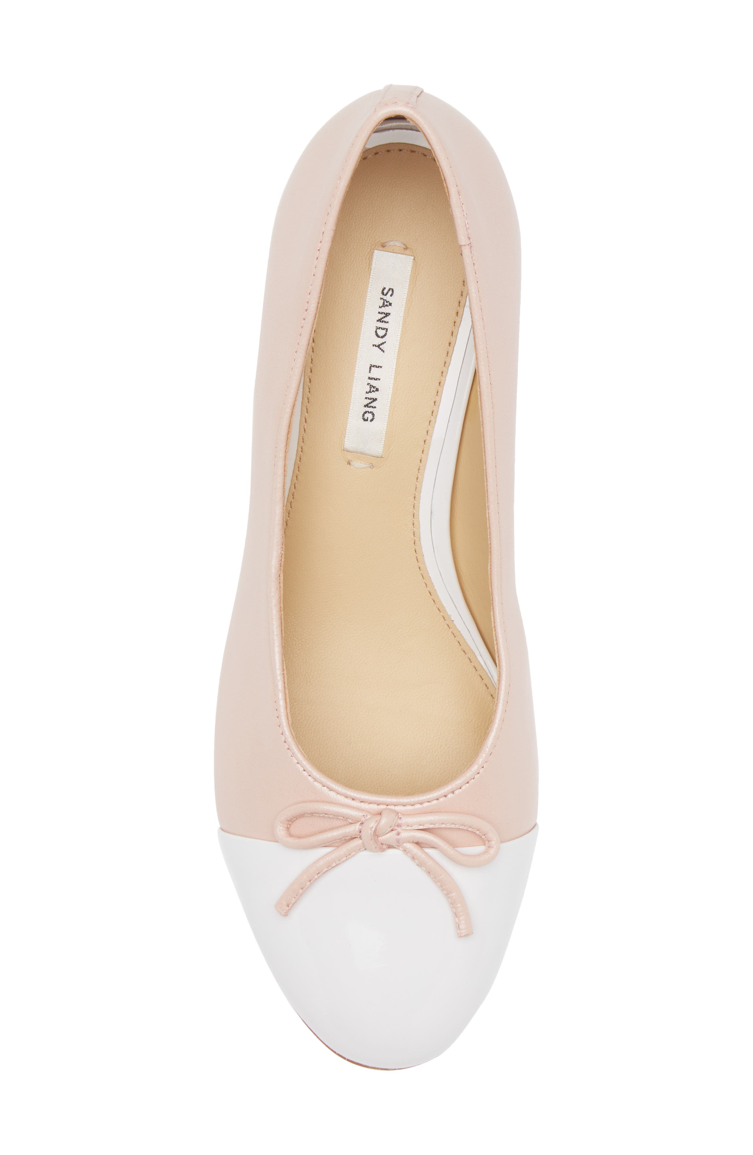 Sandy Liang Bow Pump, Alternate, color, Pearl Pink