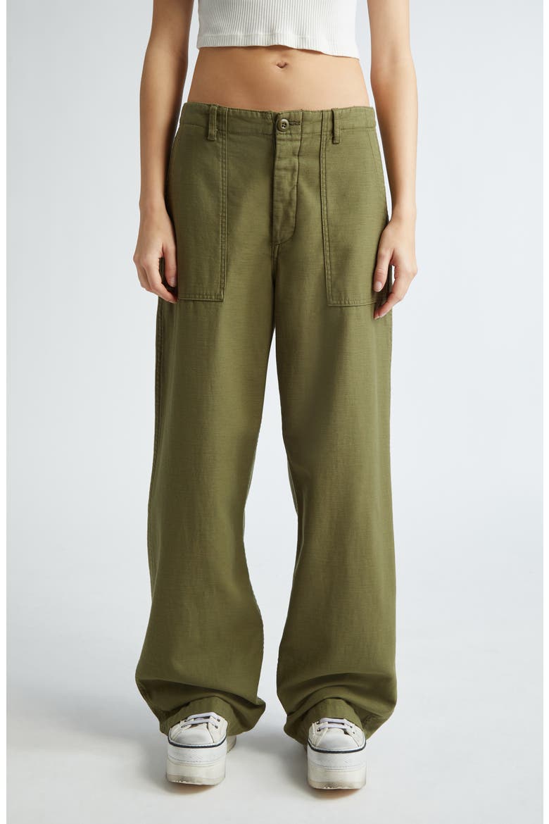 Wide Leg Utility Pants, Main, color, OLIVE