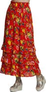 APNY Tiered Pull-On Midi Skirt