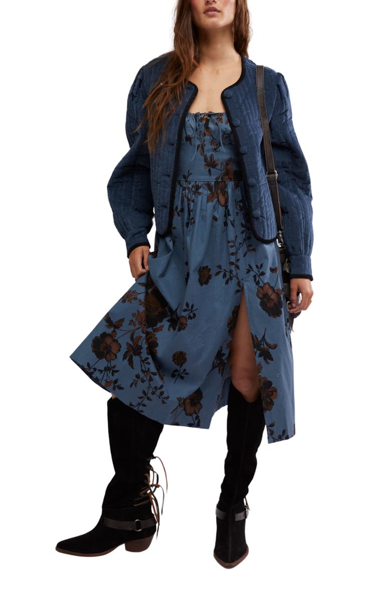 Free People Natalia Stretch Cotton Quilted Jacket, Alternate, color, 