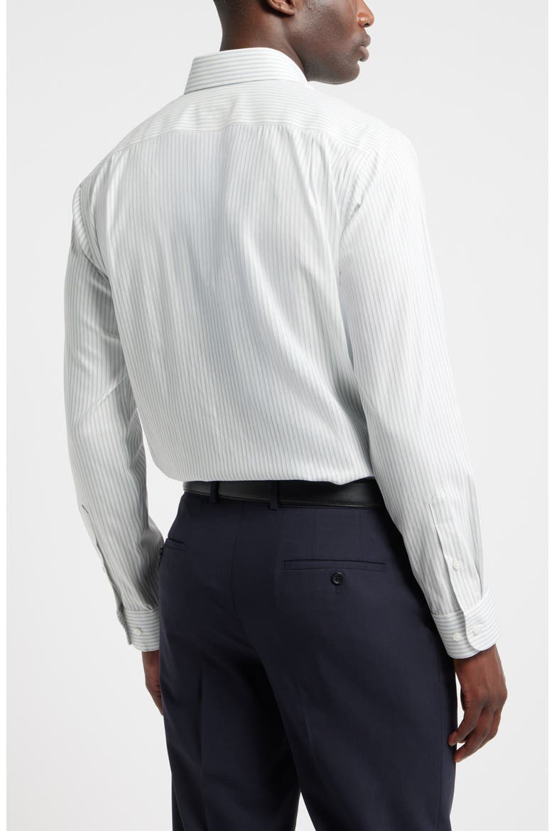 Trim Fit Shadow Stripe Premium Performance Twill Dress Shirt, Alternate, color, BLUE MARCELLO STRIPE