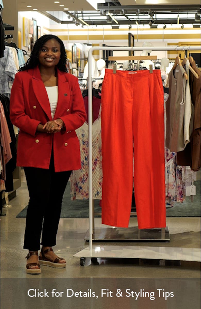 Limona Pleat Front Wide Leg Linen Pants, sales video thumbnail