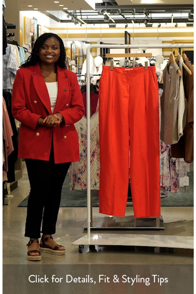 Limona Pleat Front Wide Leg Linen Pants video