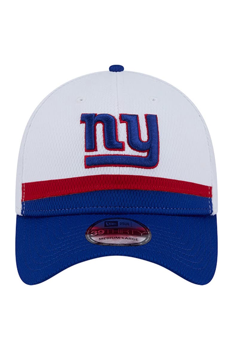Men's New Era  White/Royal New York Giants Dashmark Rays 39THIRTY Flex Hat, Alternate, color, White