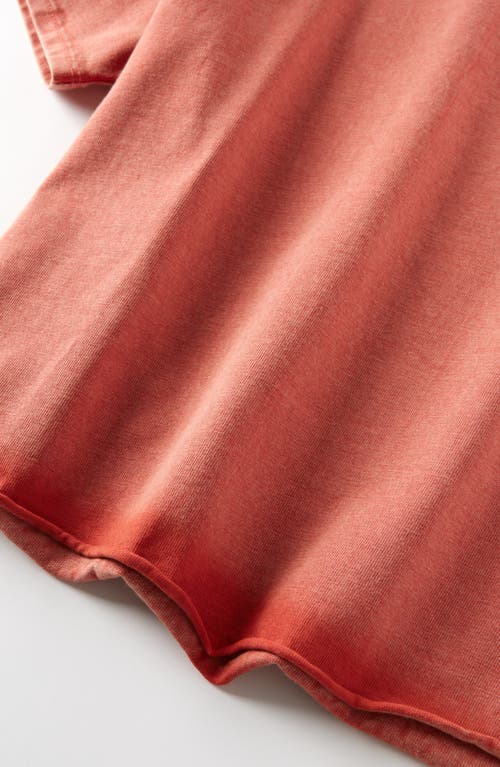 Treasure & Bond Kids' Crop Cotton T-shirt In Coral Faded