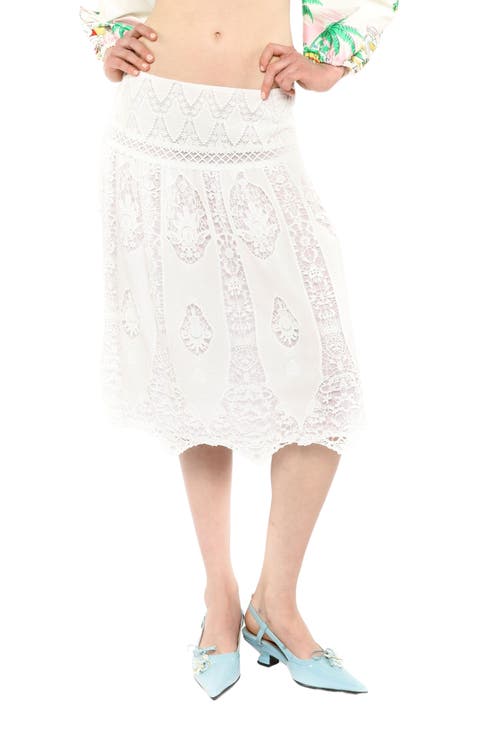 Applique Lace Combo Skirt