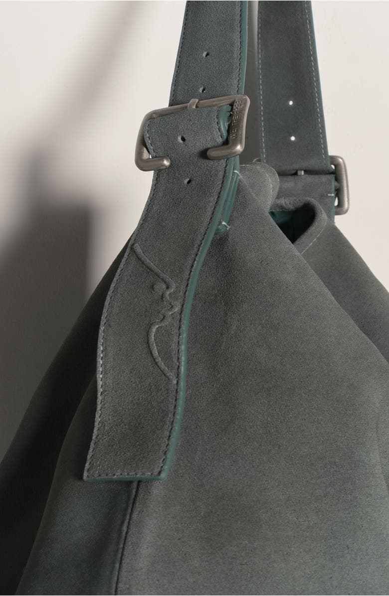 Free People WTF Honor Suede Hobo Bag, Alternate, color, Secret Sage