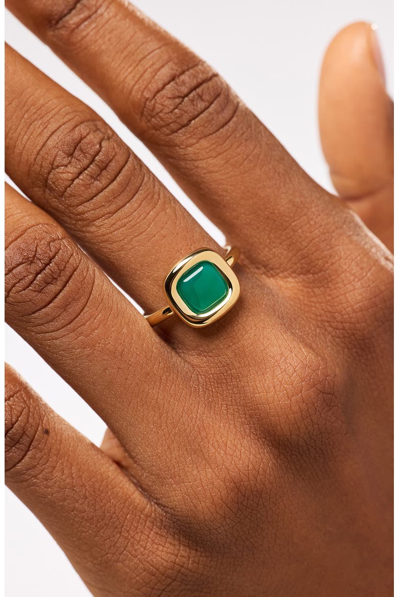 Clara Onyx Statement Ring, Alternate, color, GOLD / GREEN