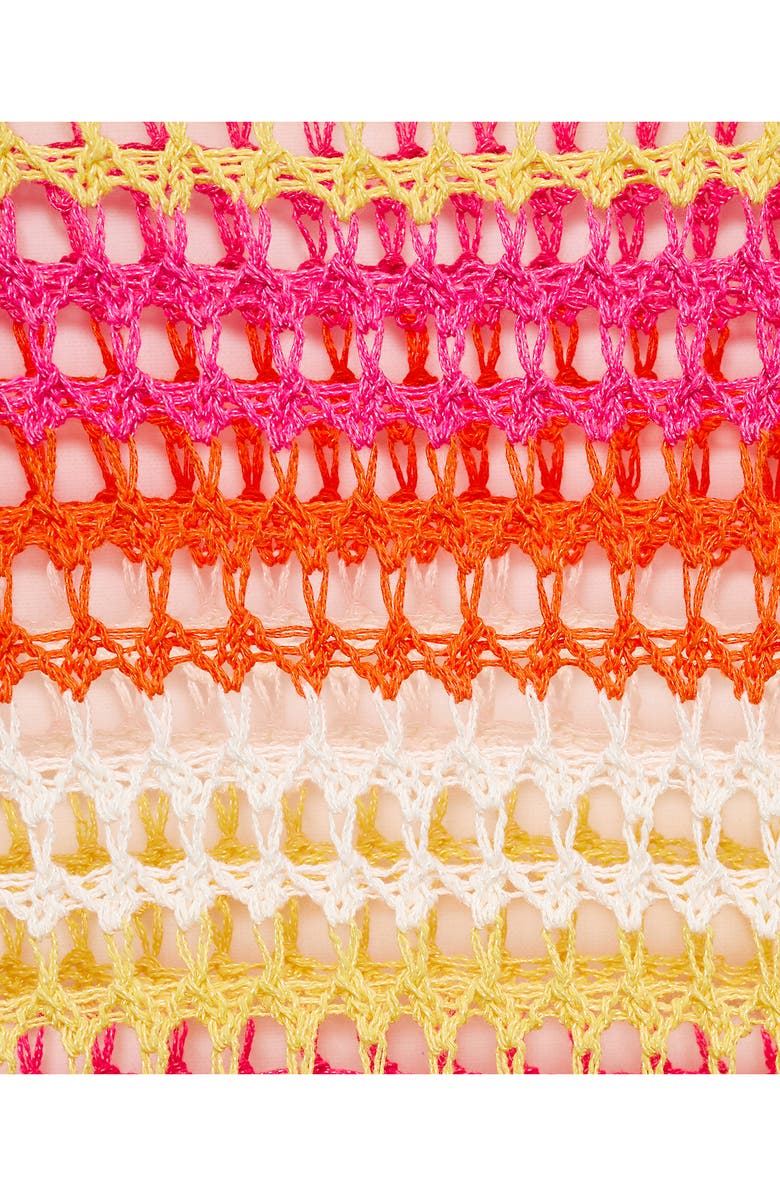 MANGO Stripe Boxy Openwork Sweater, Alternate, color,