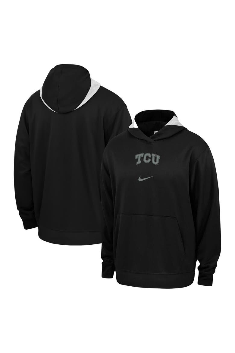 Men's Nike Black TCU Horned Frogs Basketball Spotlight Performance Pullover Hoodie, Main, color, Black
